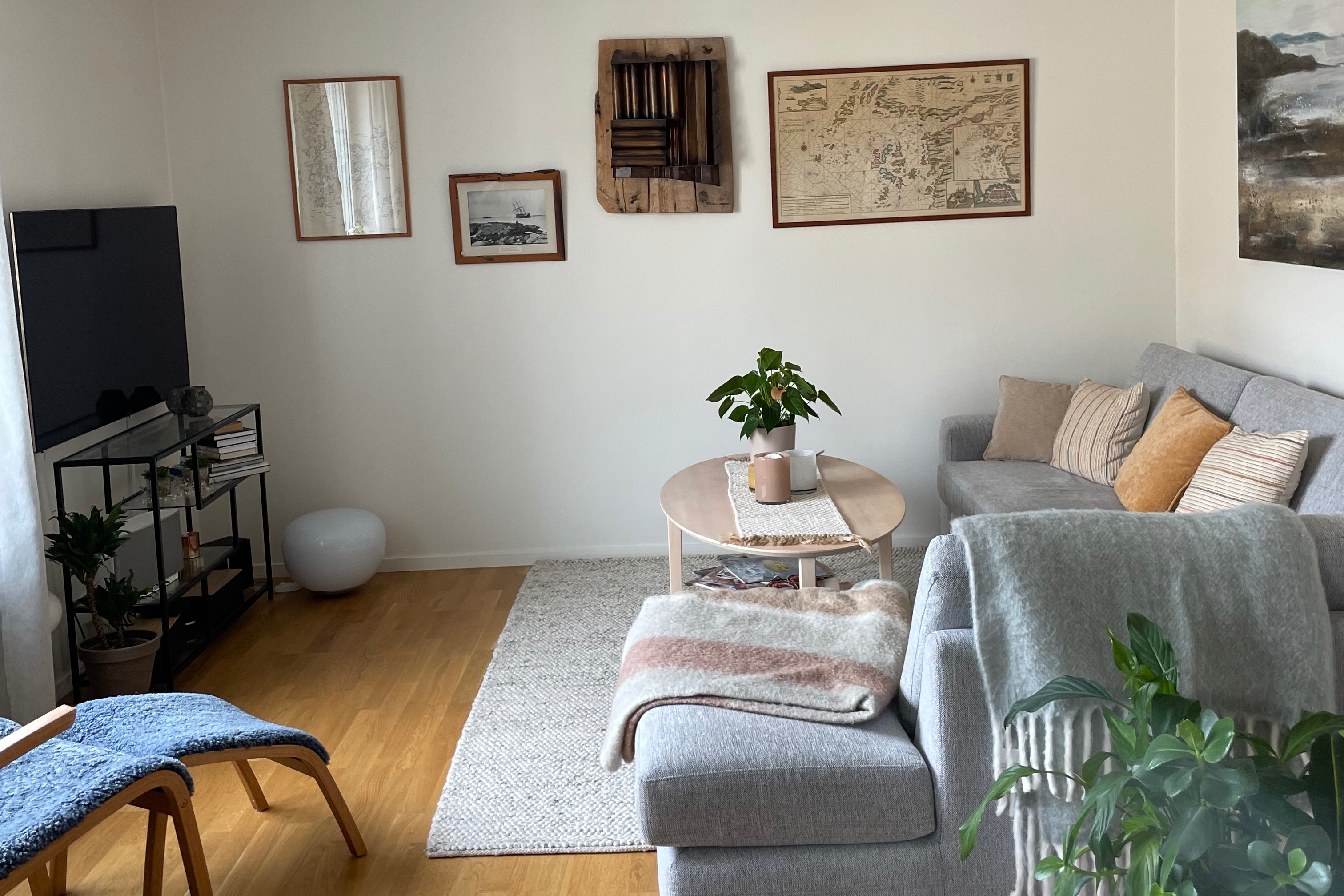 Fräsch fyrarummare med stor balkong