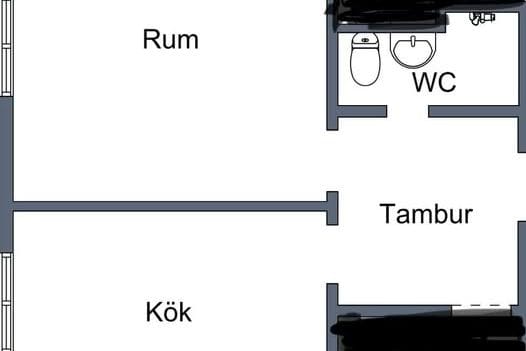 1:a Norrstrand 35 kvm – husdjur tillåtet