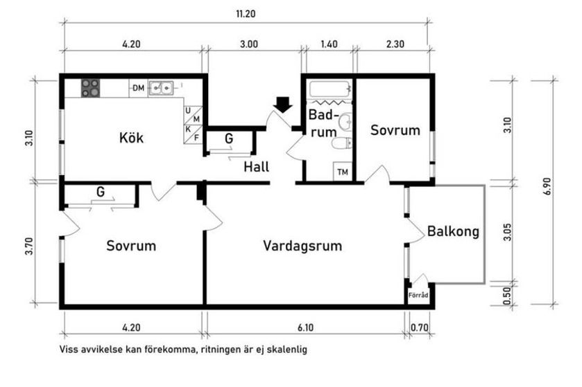 3:a i Eriksbo med el & bredband inkl.