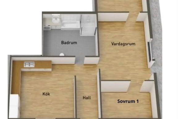 3:a i Falun med trädgård & parkering