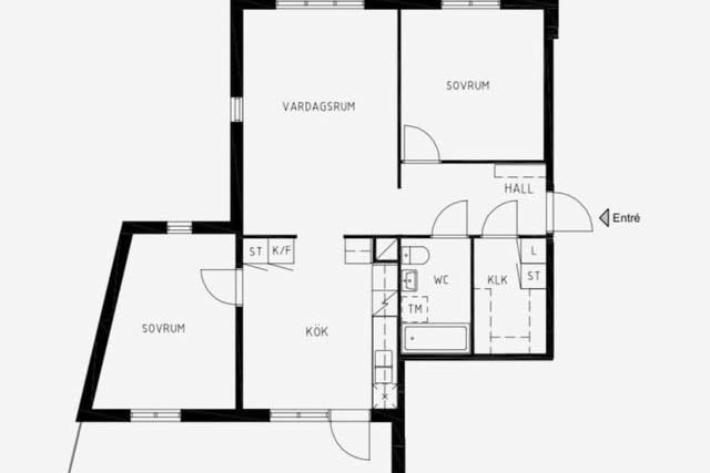 Möblerad 3:a i Ulriksdal med balkong