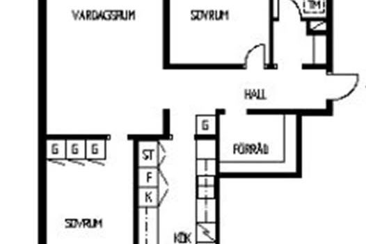 3 rok 84 kvm i Bergnäset m balkong