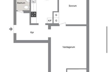 Ljus 3:a med balkong i centrala Järfälla