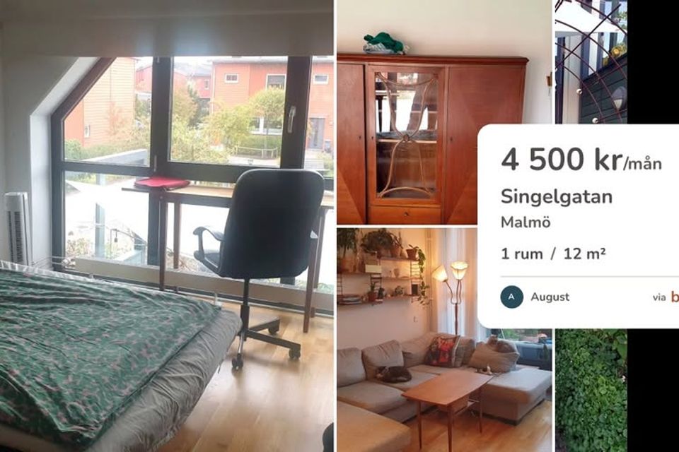 12 kvm rum uthyres i Malmö
