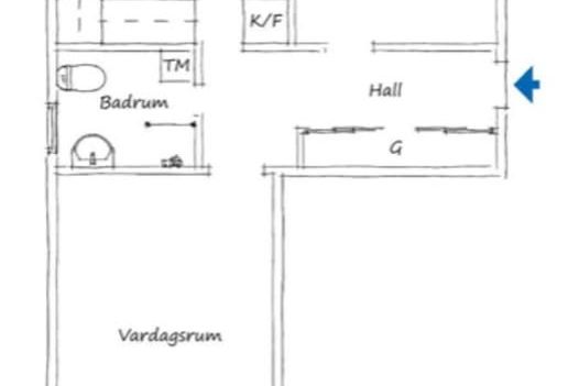 Charmig 2:a i Borås, 56 m²