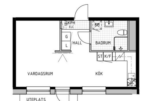 Ljus 1:a i Munkebäck, 35 kvm, nära city