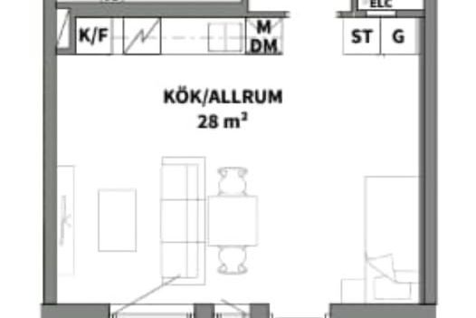 Stor 1:a med uteplats i Tullinge, allt inkl