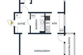 Ljus 2:a på 55 kvm i Rud, Karlstad