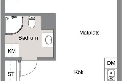 Modern 1:a med balkong i Ultuna