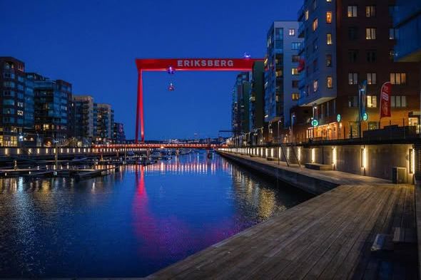 Ljus 2:a vid vattnet i Eriksberg