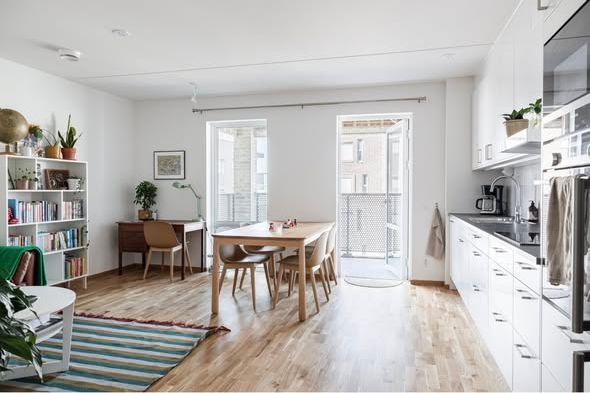 Modern 2:a med balkong i Lund
