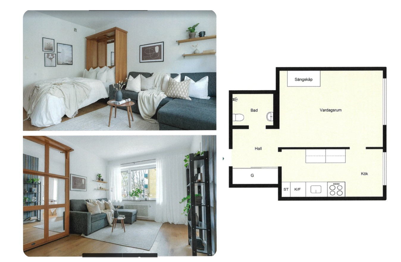 1 rok · 36 m² i Solna