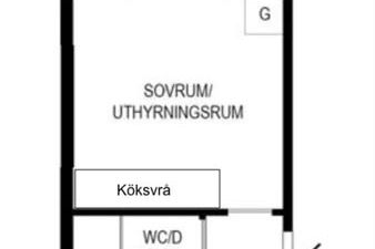 Möblerad 1:a i Rissne nära tunnelbana