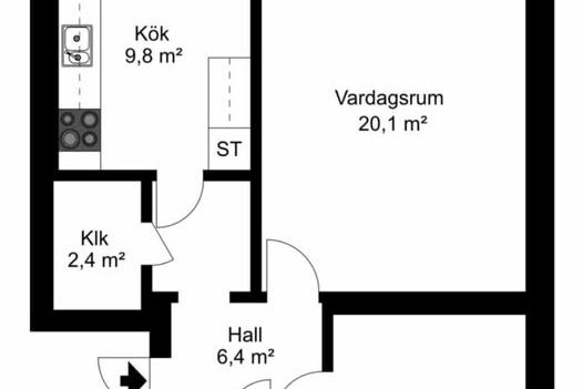 Möblerat rum uthyres i Svedmyra, nära t-bana