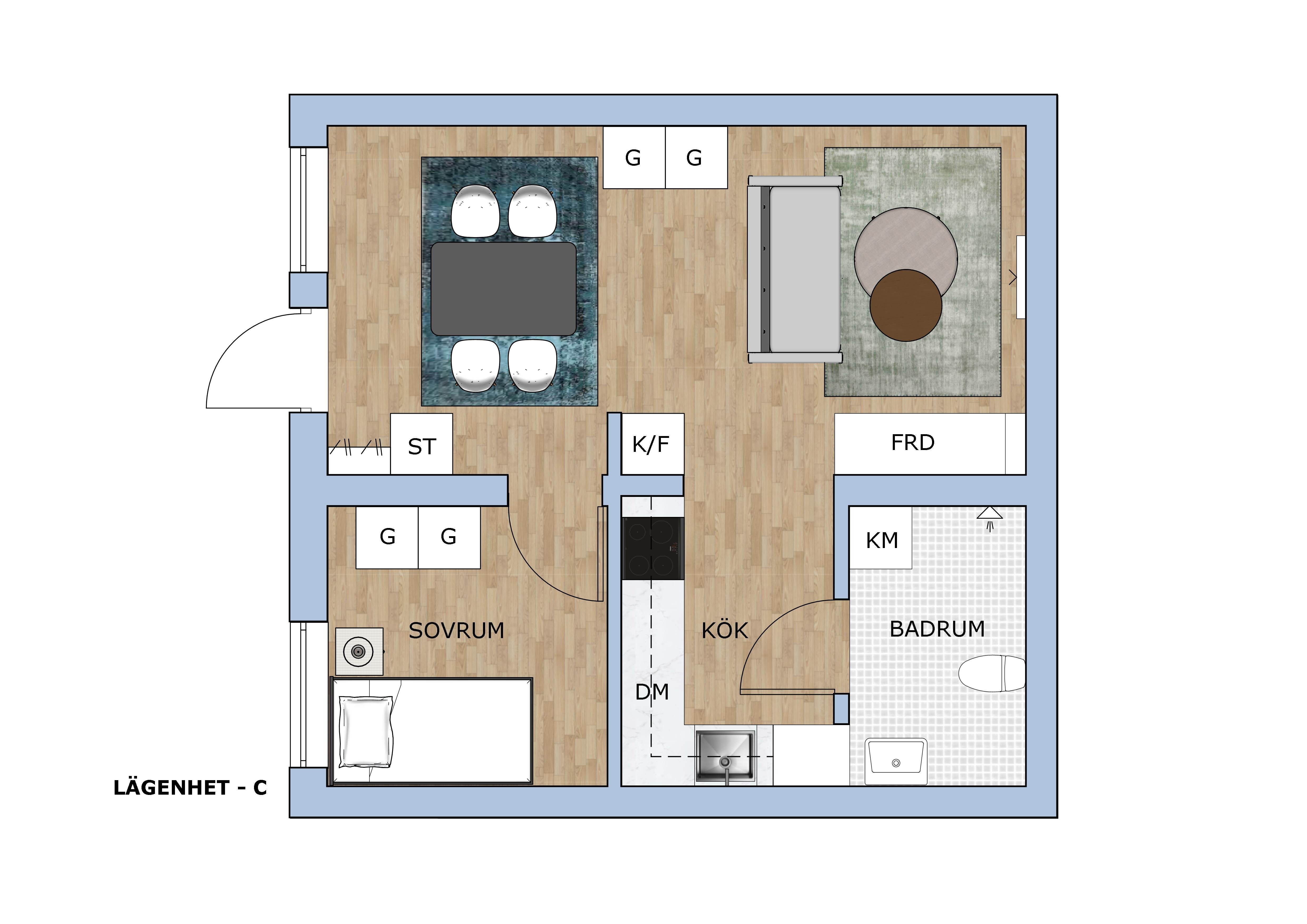 Lägenhet, 2 rooms, 43 sqm, Morgongåva – bild 4