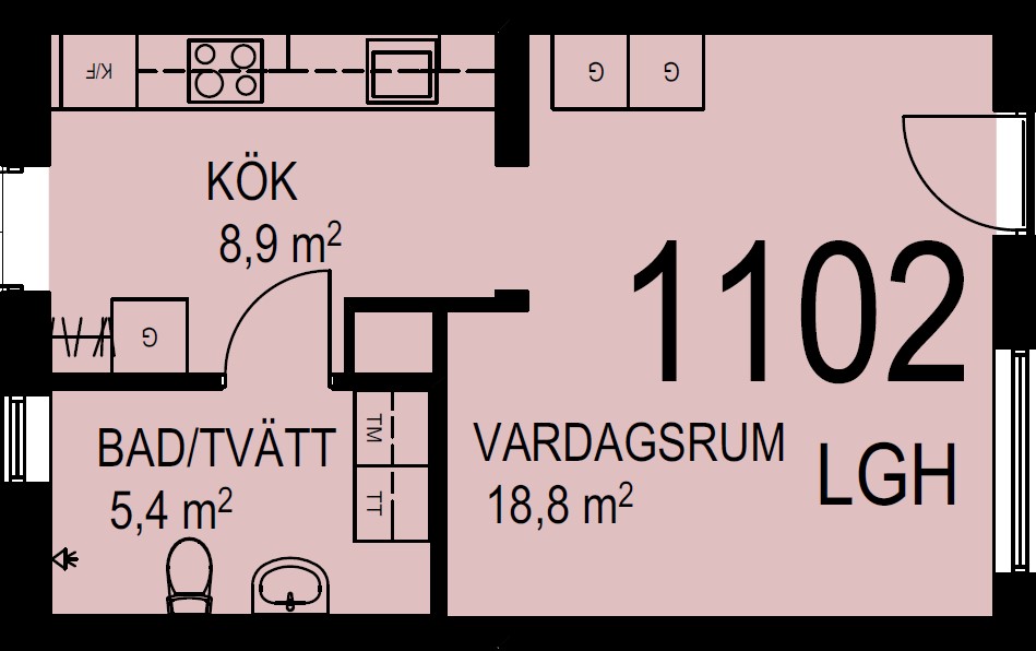 Lägenhet, 1 rooms, 34 sqm, Stockholm – bild 2