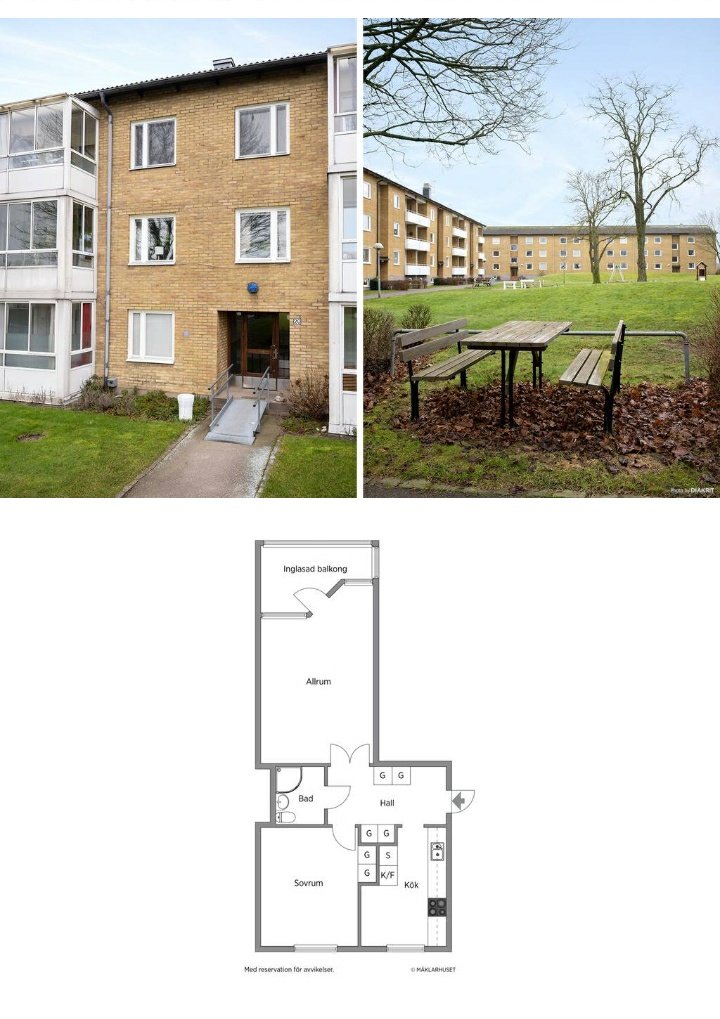 Lägenhet, 2 rooms, 55 sqm, Kvidinge