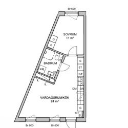 Lägenhet, 2 rooms, 40 sqm, Stockholm