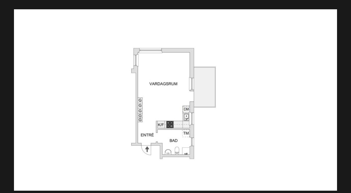 Lägenhet, 1 rooms, 39 sqm, Skärholmen