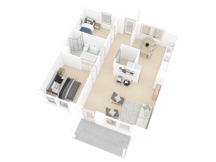 Lägenhet, 3 rooms, 75 sqm, Hovmantorp – Hovmantorp
