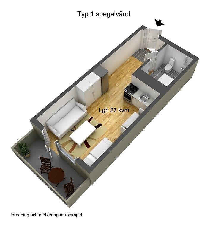 1 rok · 27 m² i Västerås – bild 2
