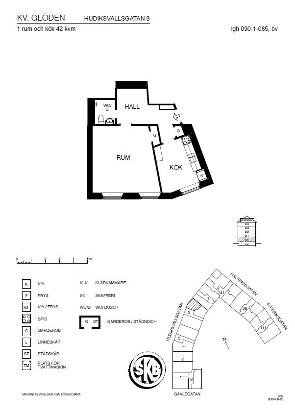 Lägenhet, 1 rooms, 42 sqm, Stockholm