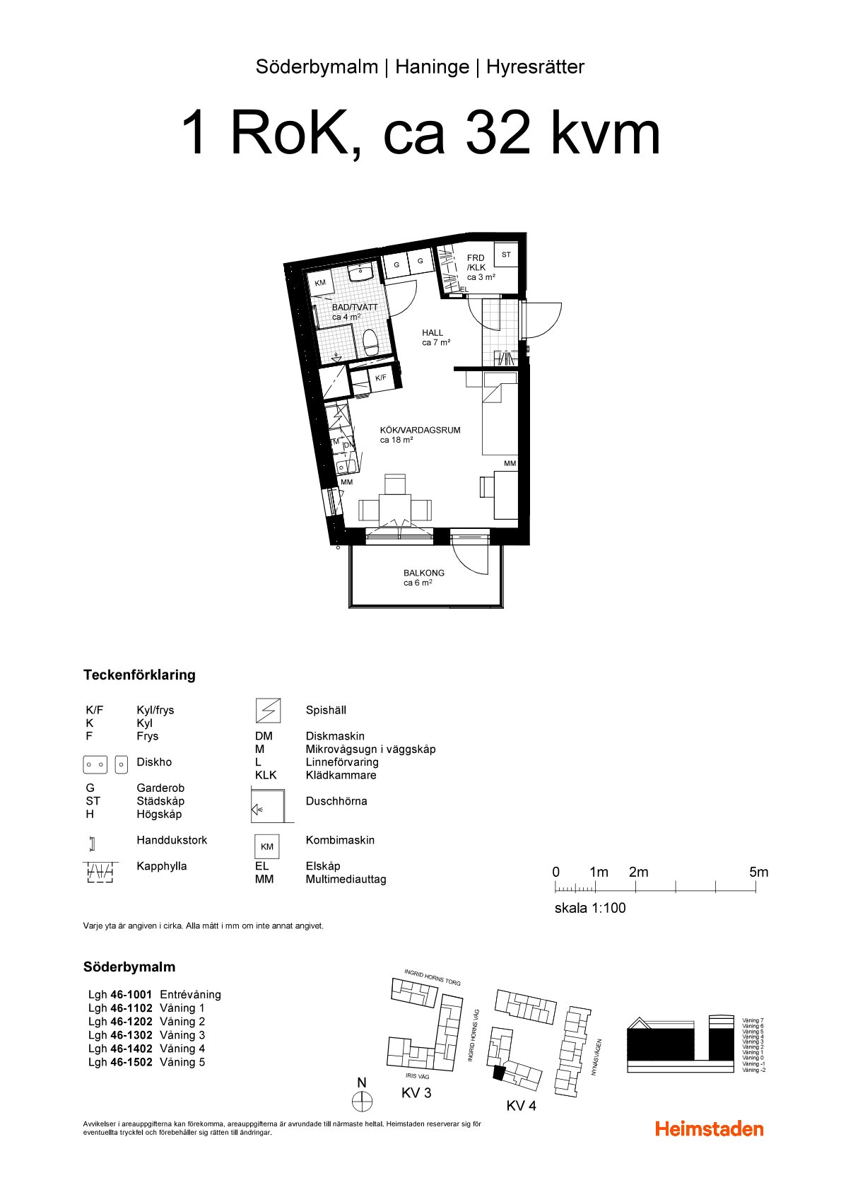 Lägenhet, 1 rooms, 32 sqm, Handen – bild 6