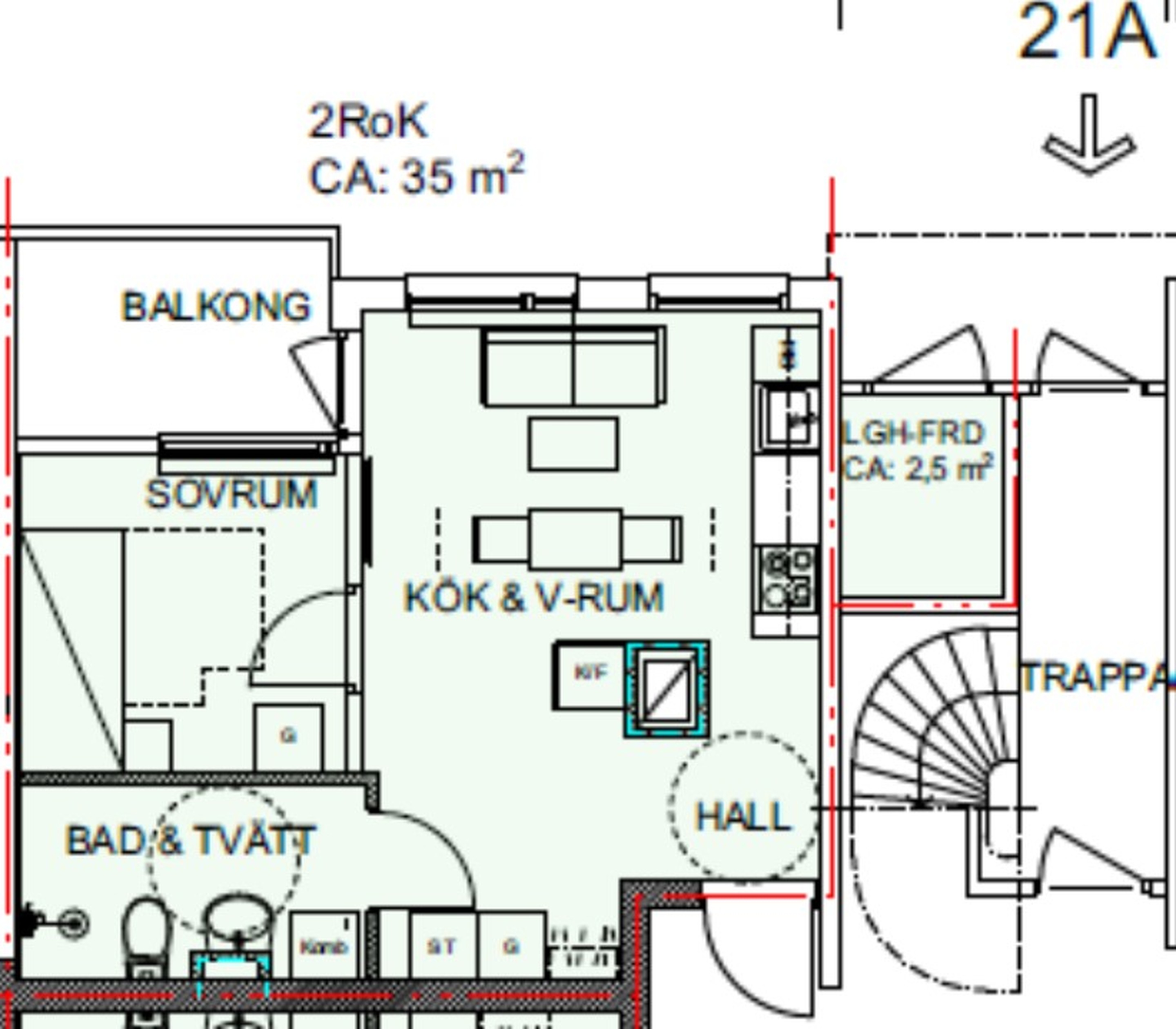 Lägenhet, 2 rooms, 38 sqm, Finspång – bild 12