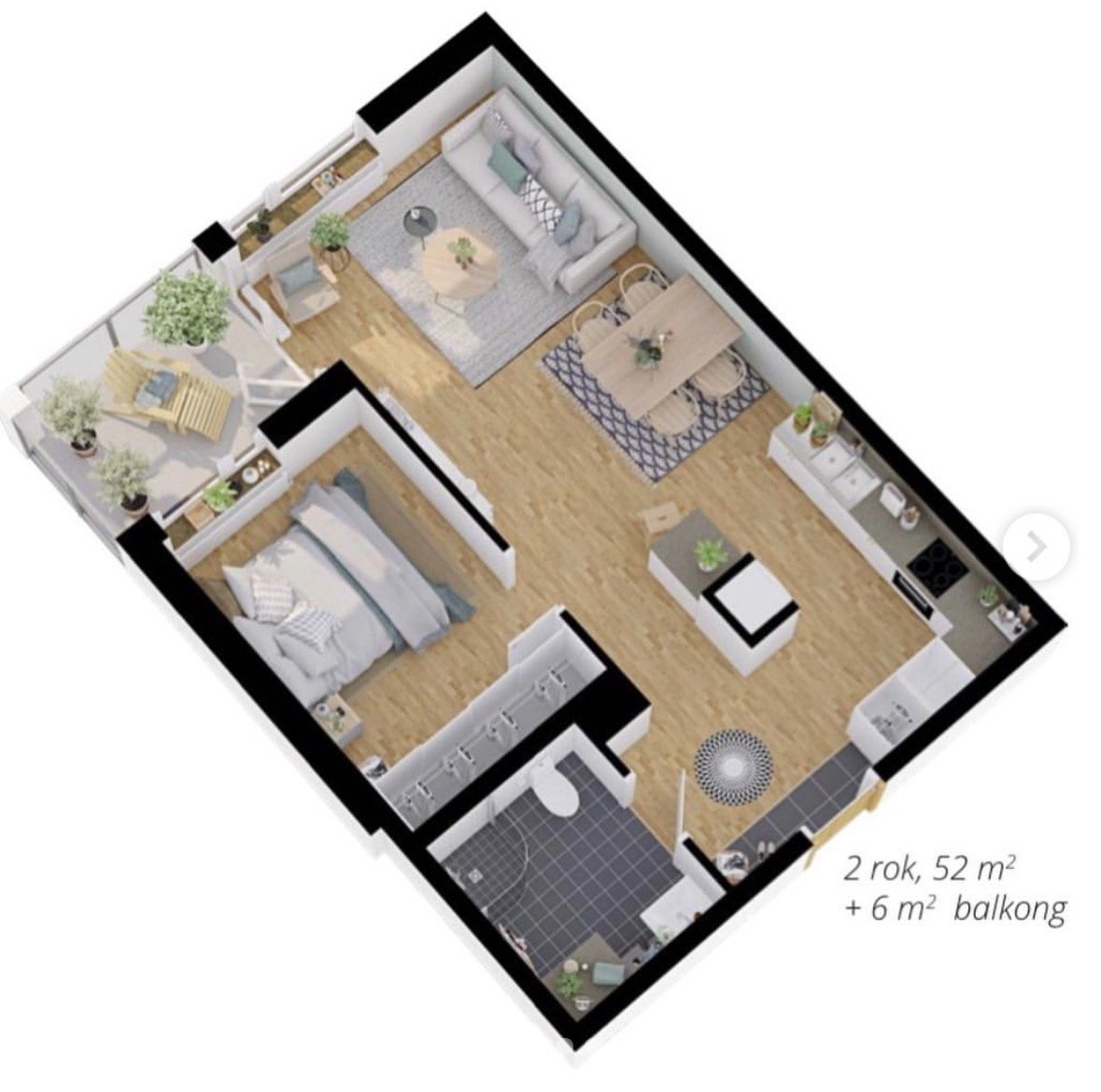 Lägenhet, 2 rooms, 52 sqm, Linköping – Linköping