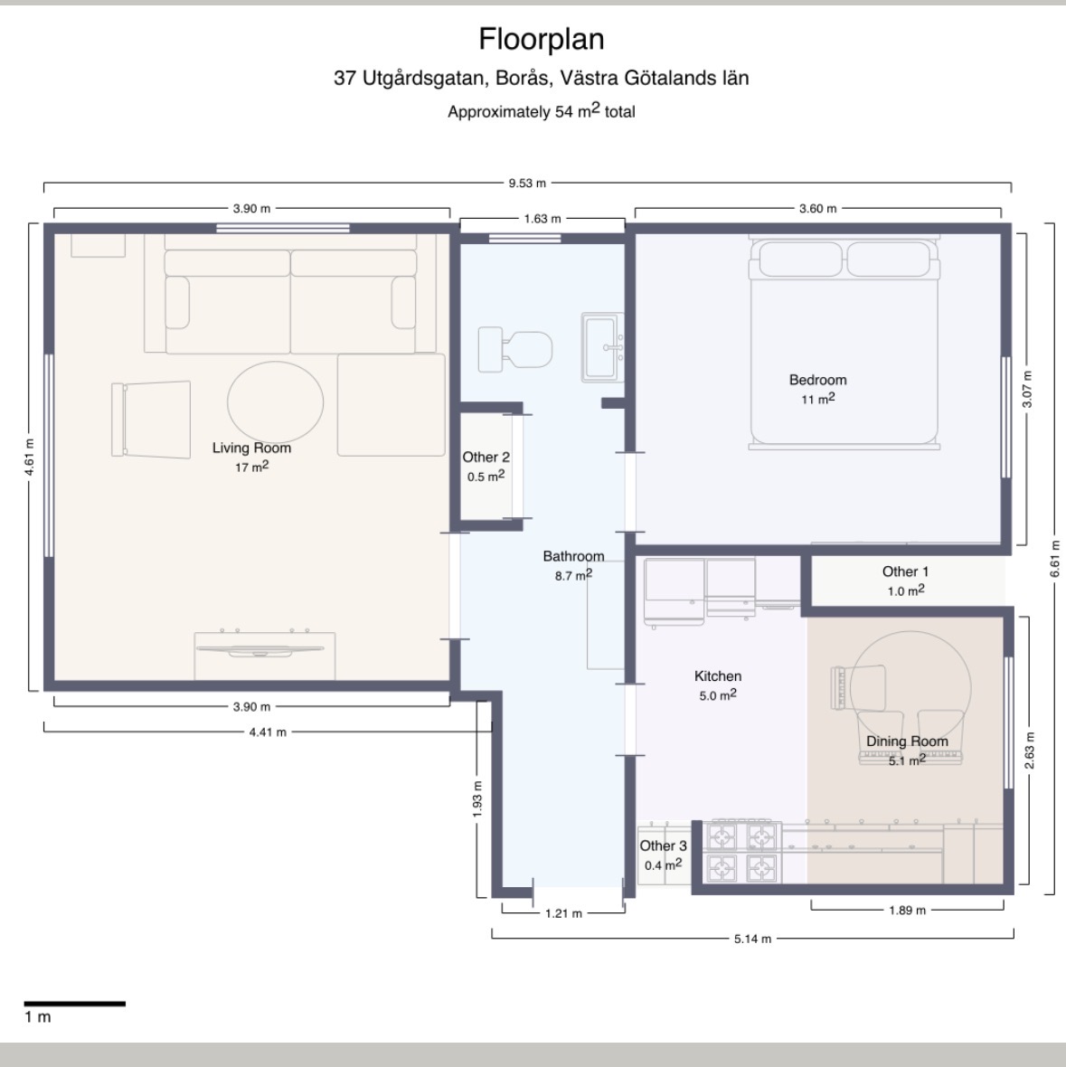 Lägenhet, 2 rooms, 52 sqm, Borås – bild 11