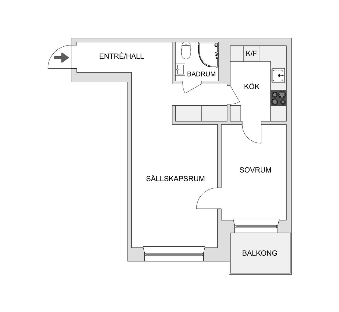 Lägenhet, 2 rooms, 42 sqm, Stockholm – bild 9