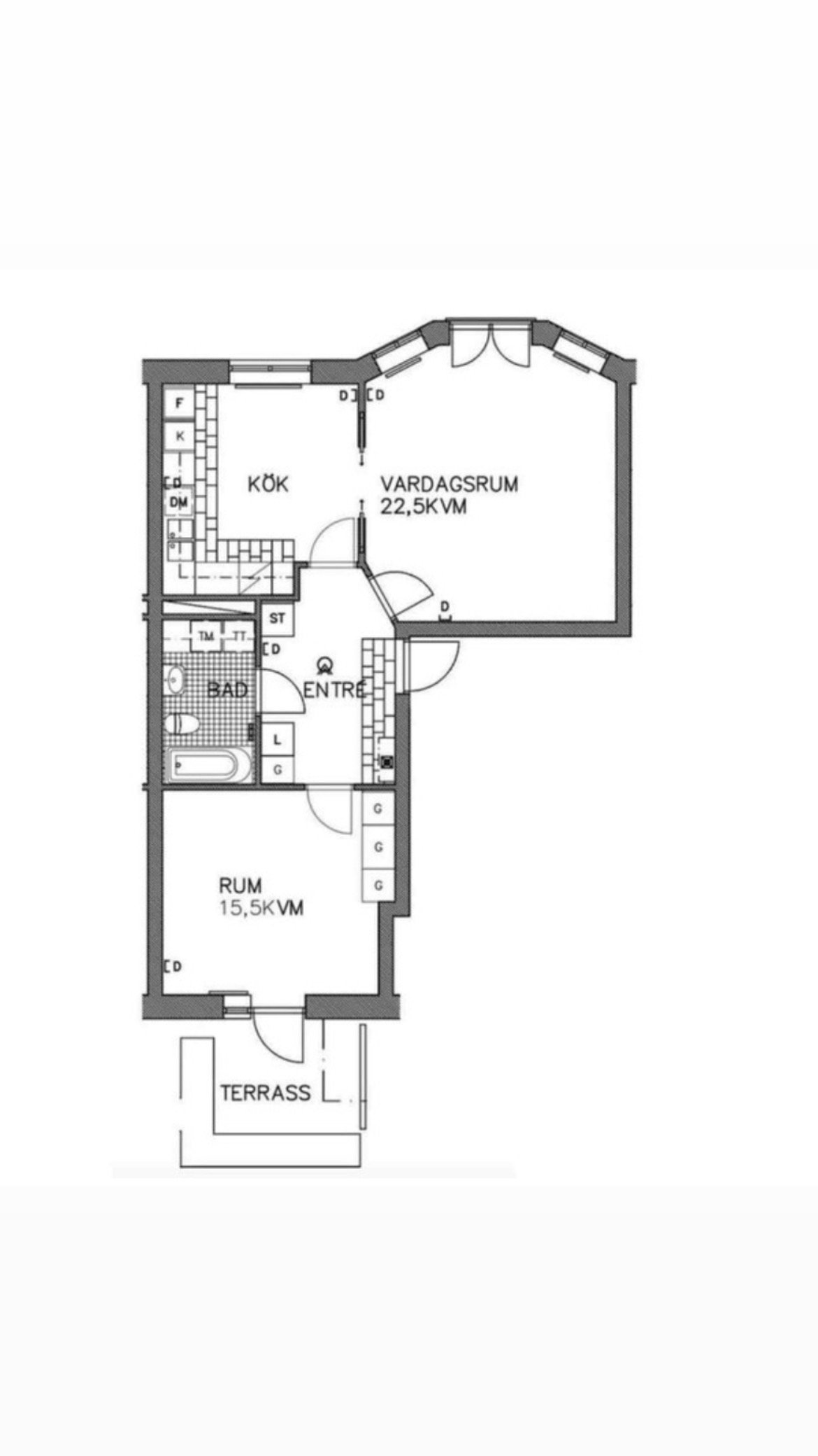 Lägenhet, 2 rooms, 66 sqm, Stockholm