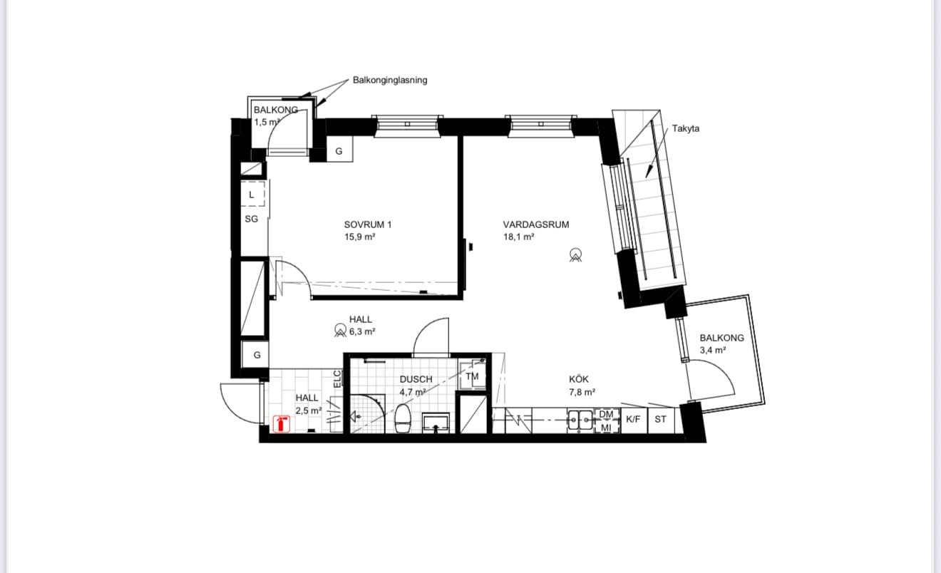 2 rok · 57 m² i Stockholm – bild 11