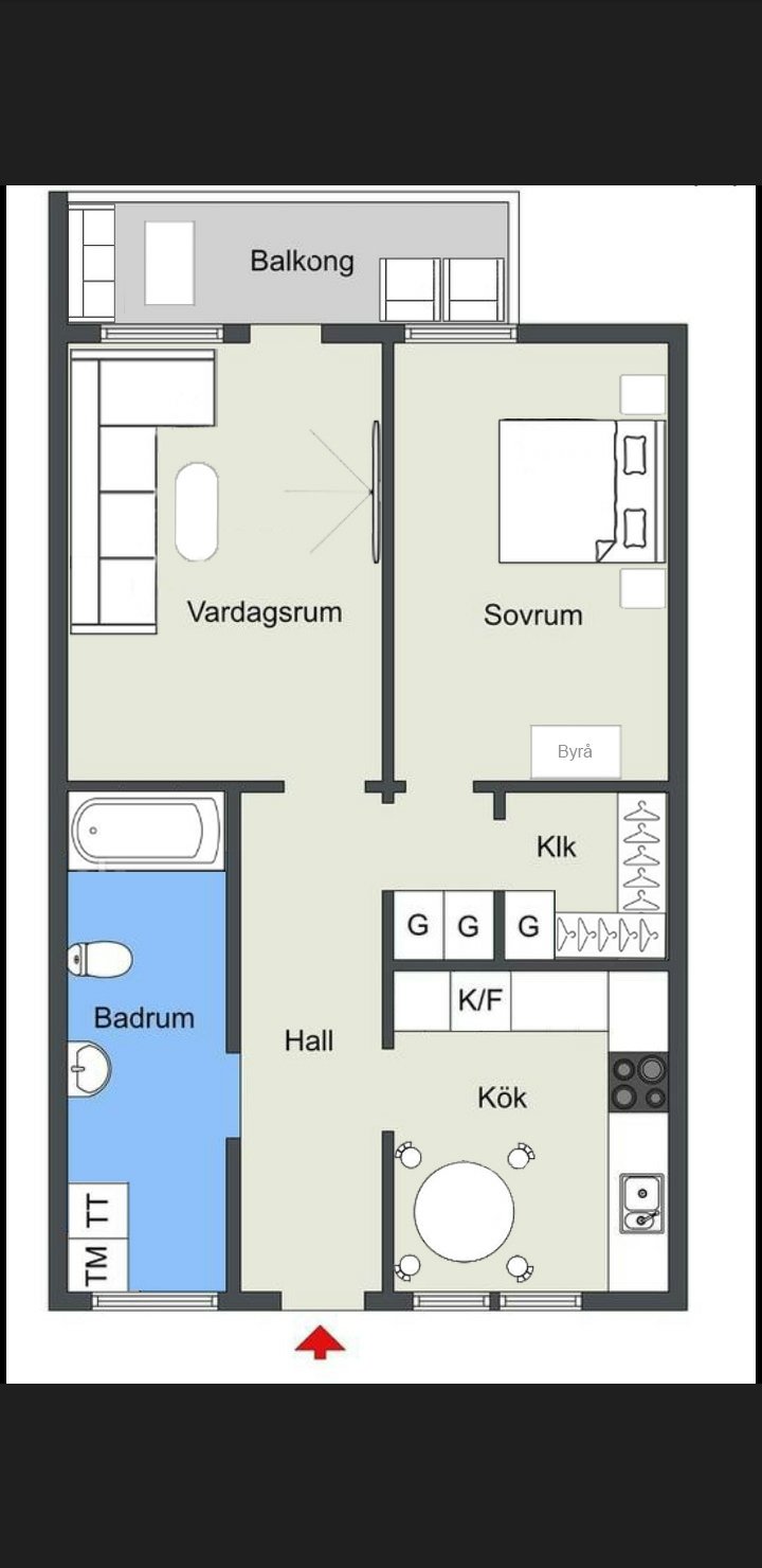 Lägenhet, 2 rooms, 57 sqm, Älvsjö – Älvsjö