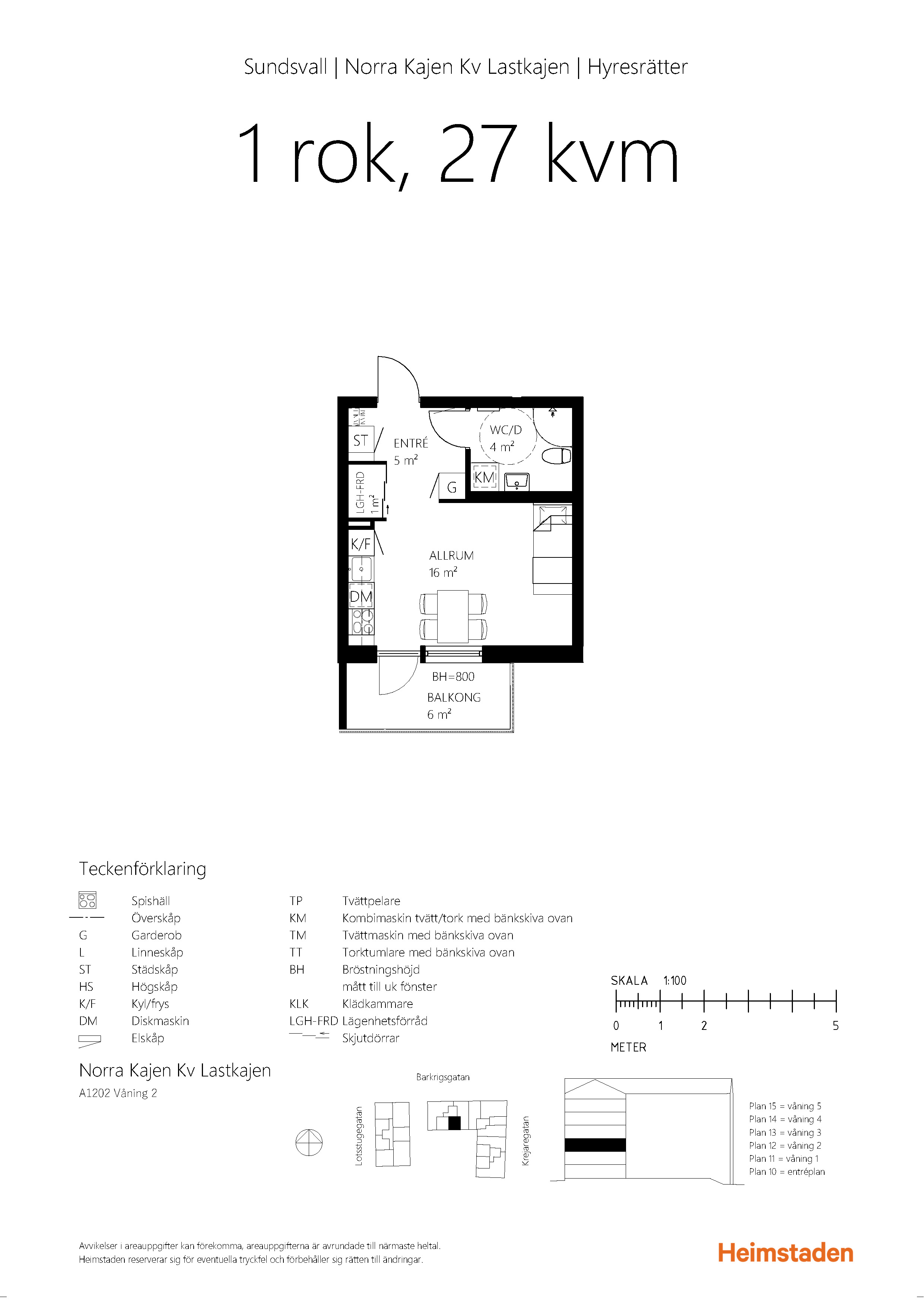 Lägenhet, 1 rooms, 28 sqm, Sundsvall – bild 5