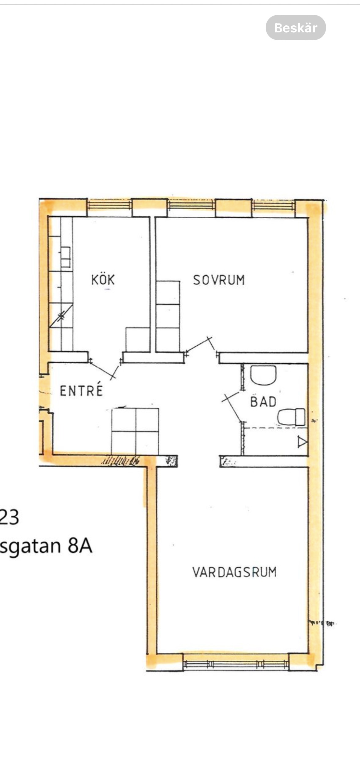 Lägenhet, 2 rooms, 64 sqm, Kalmar – Kalmar