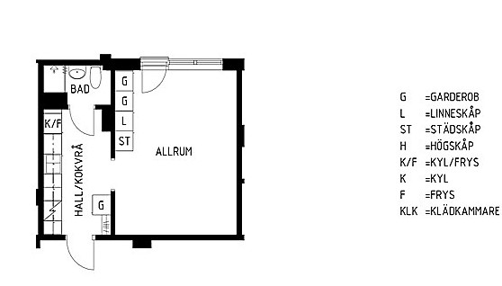 Lägenhet, 1 rooms, 32 sqm, Linköping