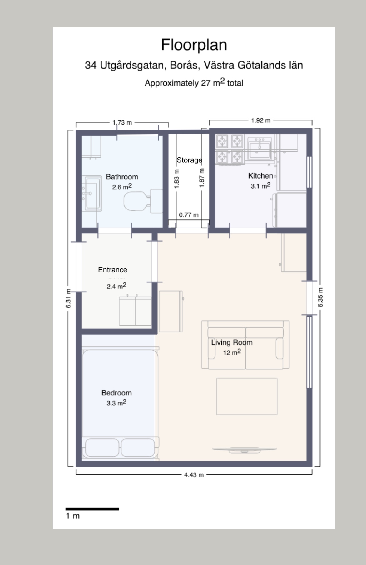 1 rok · 27 m² i Borås – bild 13