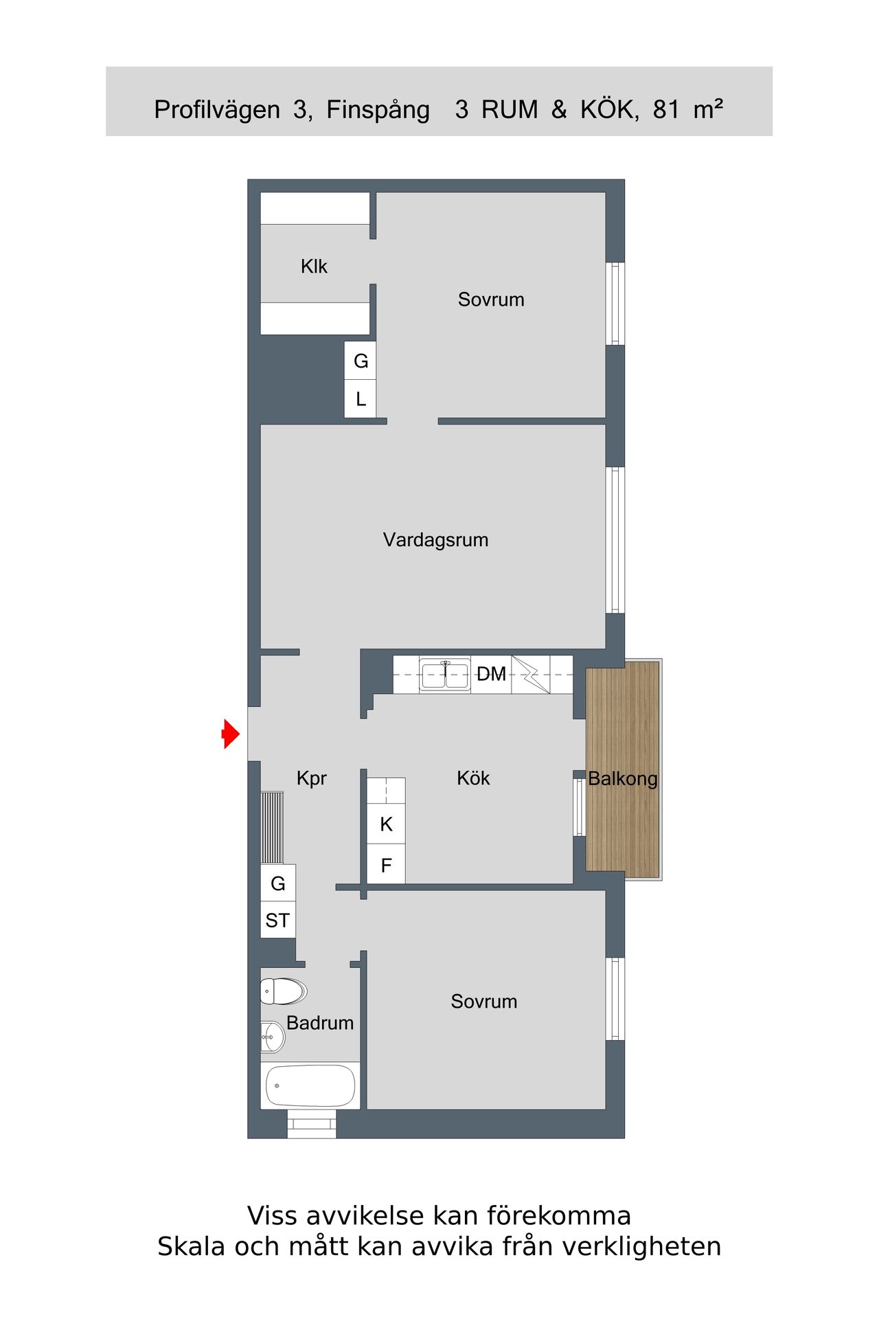 Lägenhet, 3 rooms, 81 sqm, Finspång – bild 11