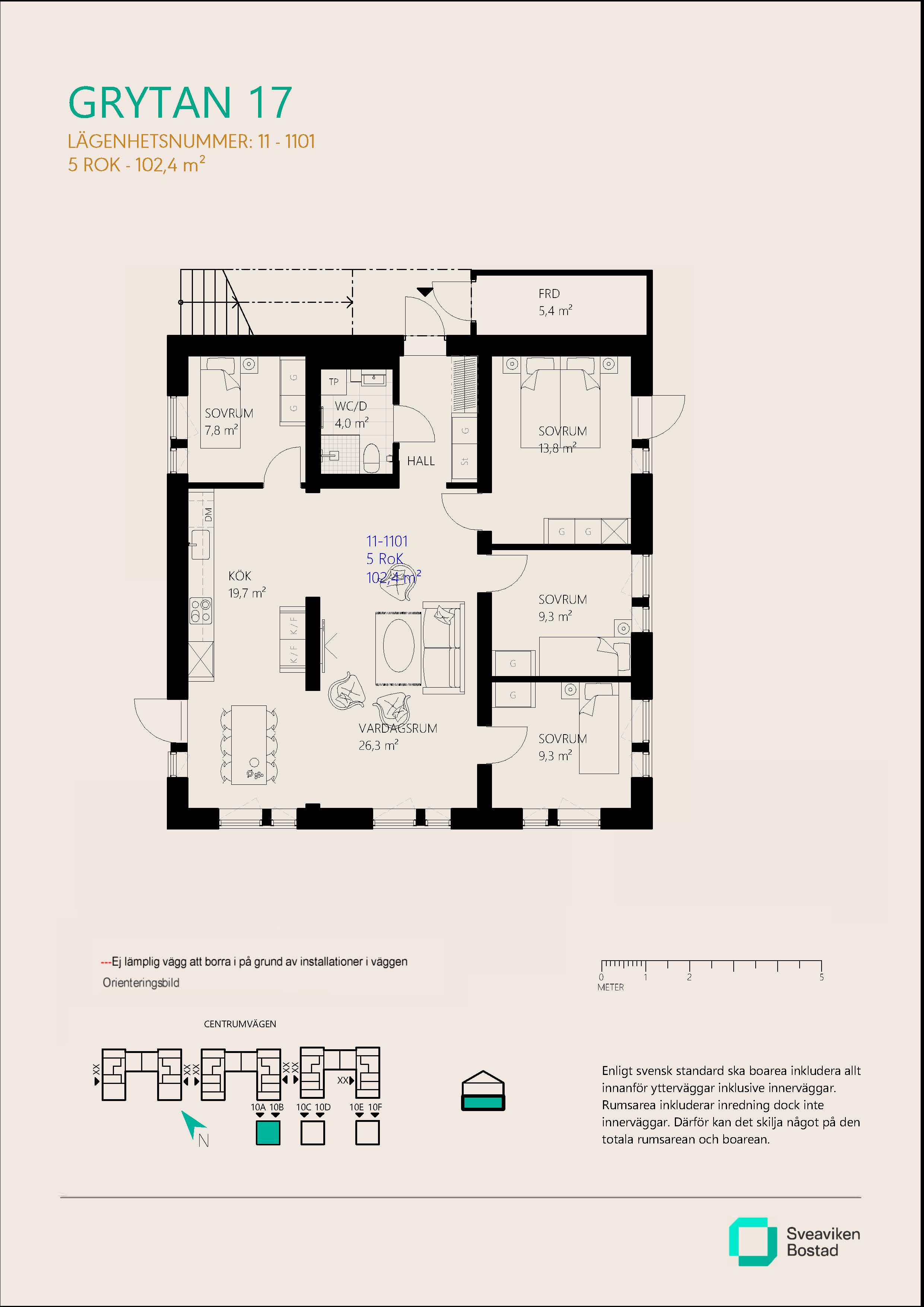 Lägenhet, 5 rooms, 102 sqm, Nykvarn – bild 17