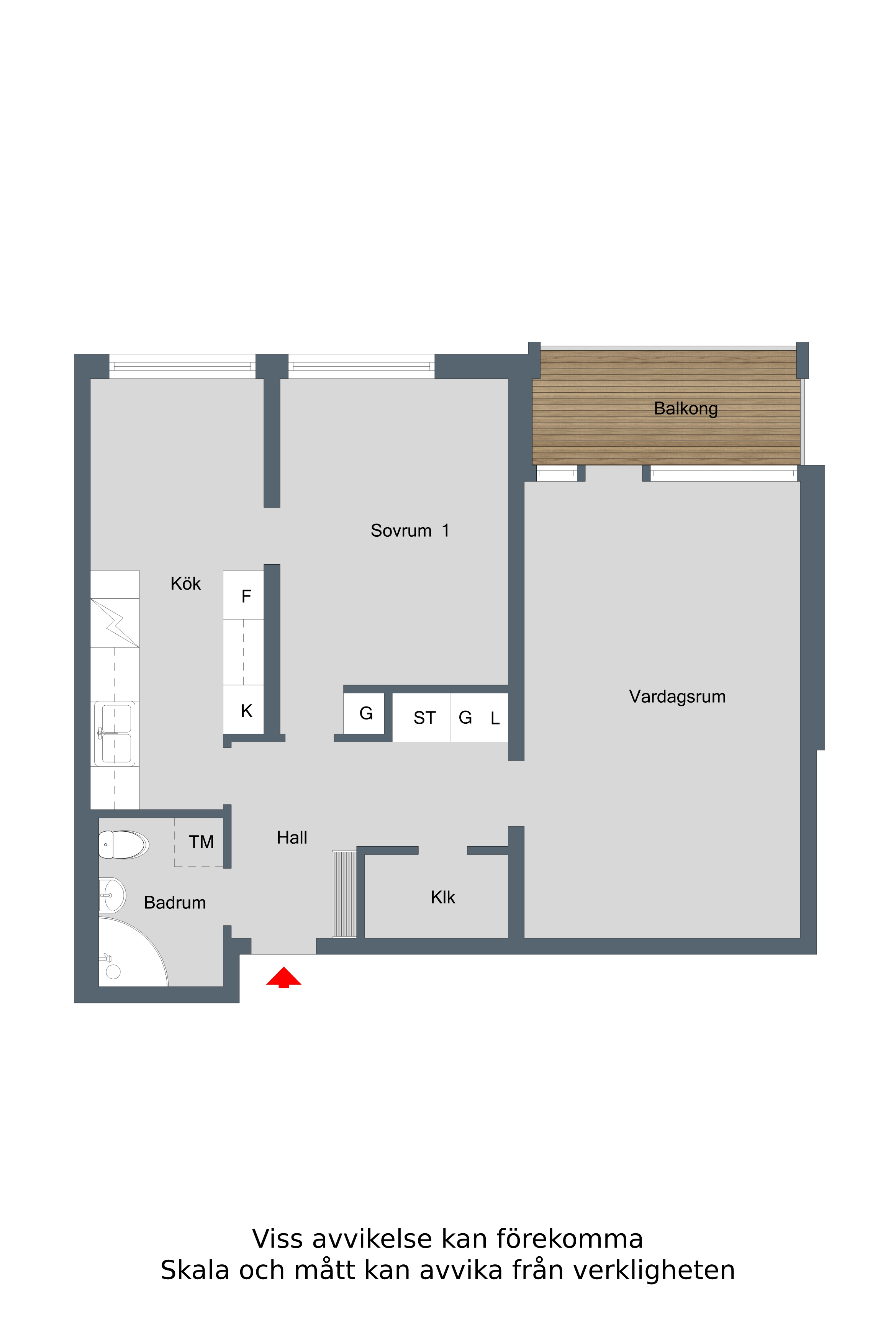 Lägenhet, 2 rooms, 66 sqm, Gävle – bild 2