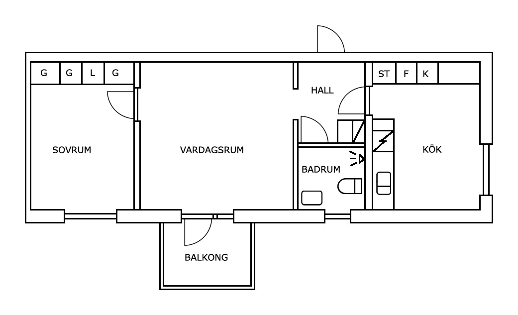 Lägenhet, 2 rooms, 51 sqm, Flen – bild 2