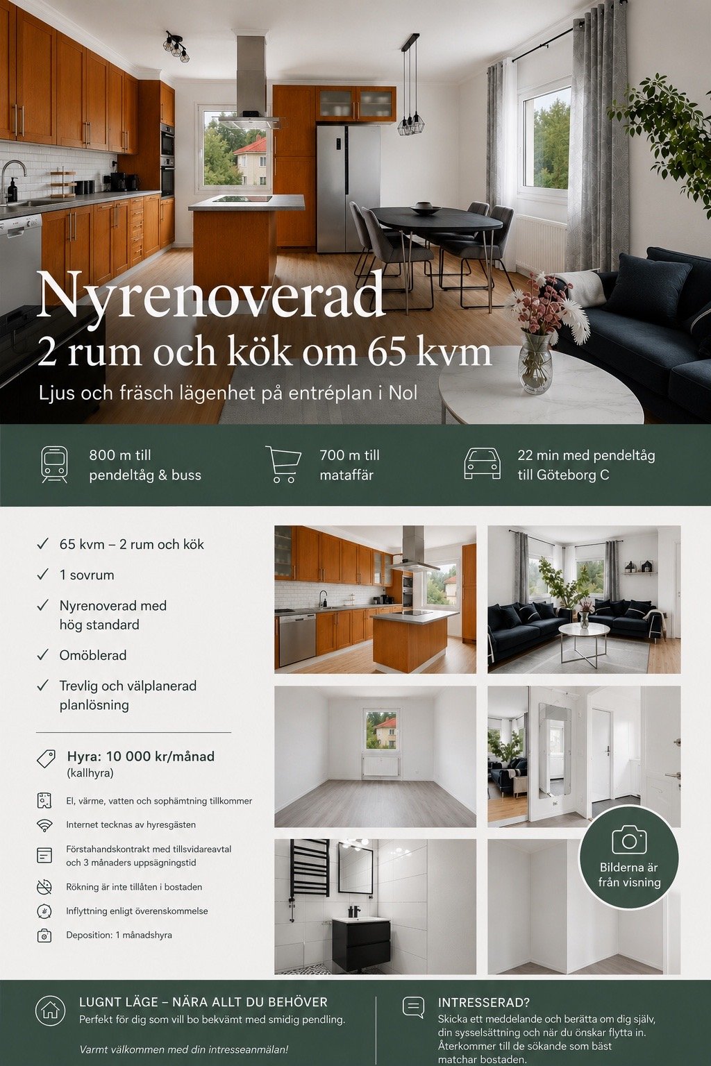 Villa/Hus, 2 rooms, 65 sqm, Nol – Nol