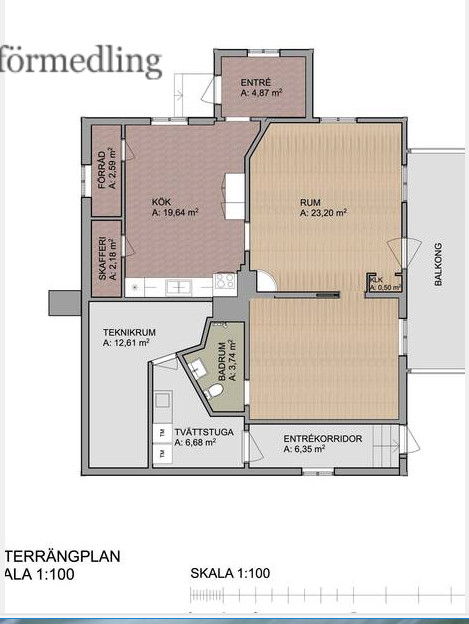 Lägenhet, 2 rooms, 76 sqm, Deje – Deje