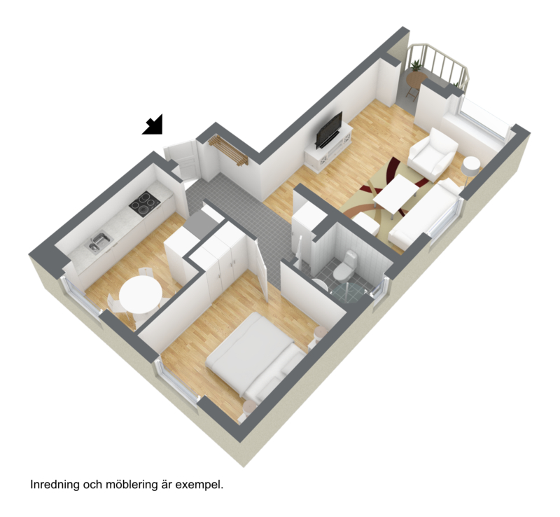 Lägenhet, 2 rooms, 53 sqm, Borås – bild 2
