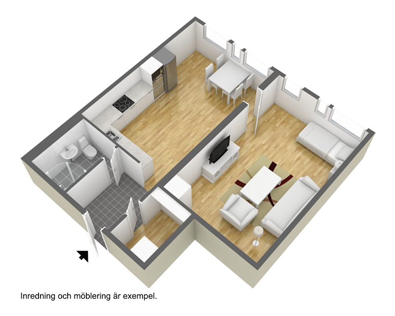 Lägenhet, 1 rooms, 52 sqm, Borås – bild 5