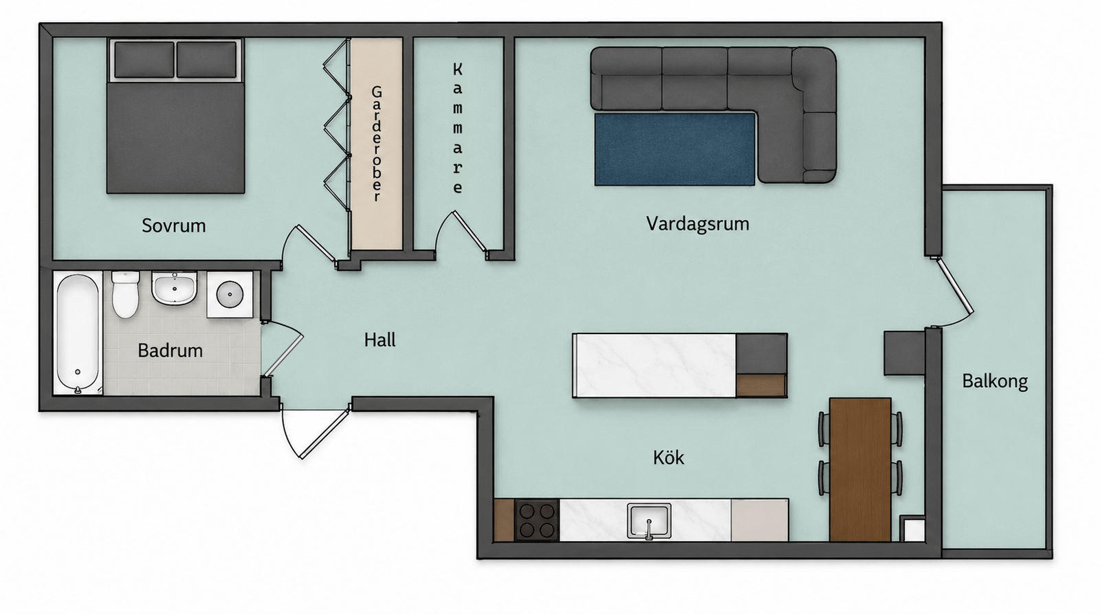 2 rok · 63 m² i Skärholmen – bild 14