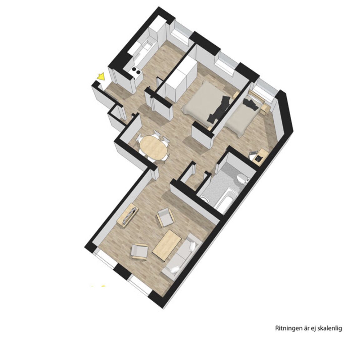 Lägenhet, 4 rooms, 80 sqm, Malmö – bild 2
