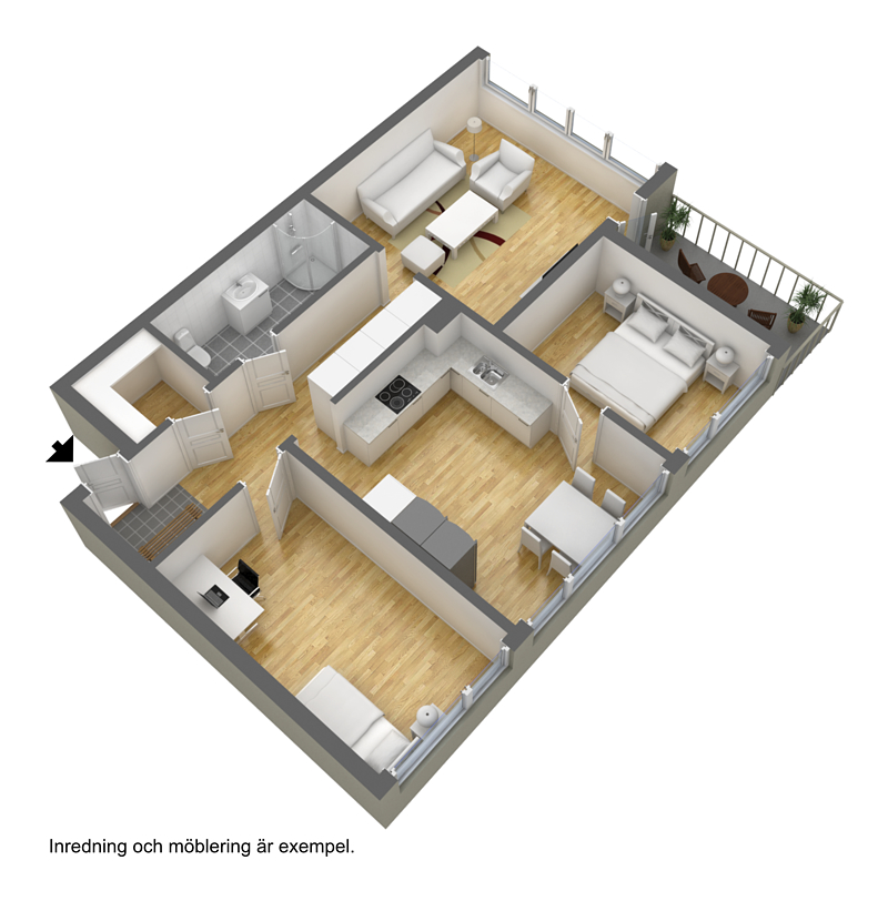 Lägenhet, 3 rooms, 81 sqm, Borås – bild 2