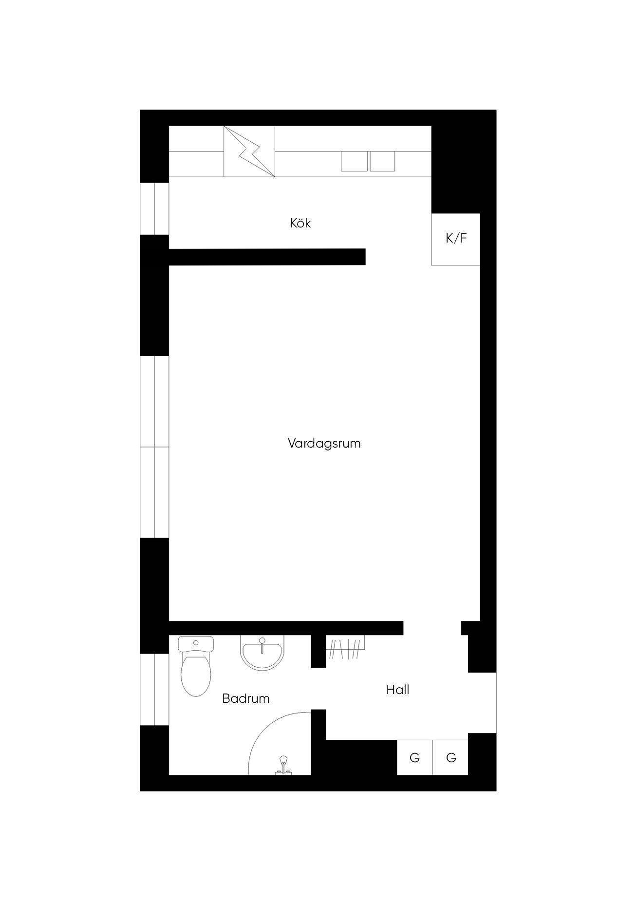 Lägenhet, 1 rooms, 28 sqm, Hallstahammar – bild 4